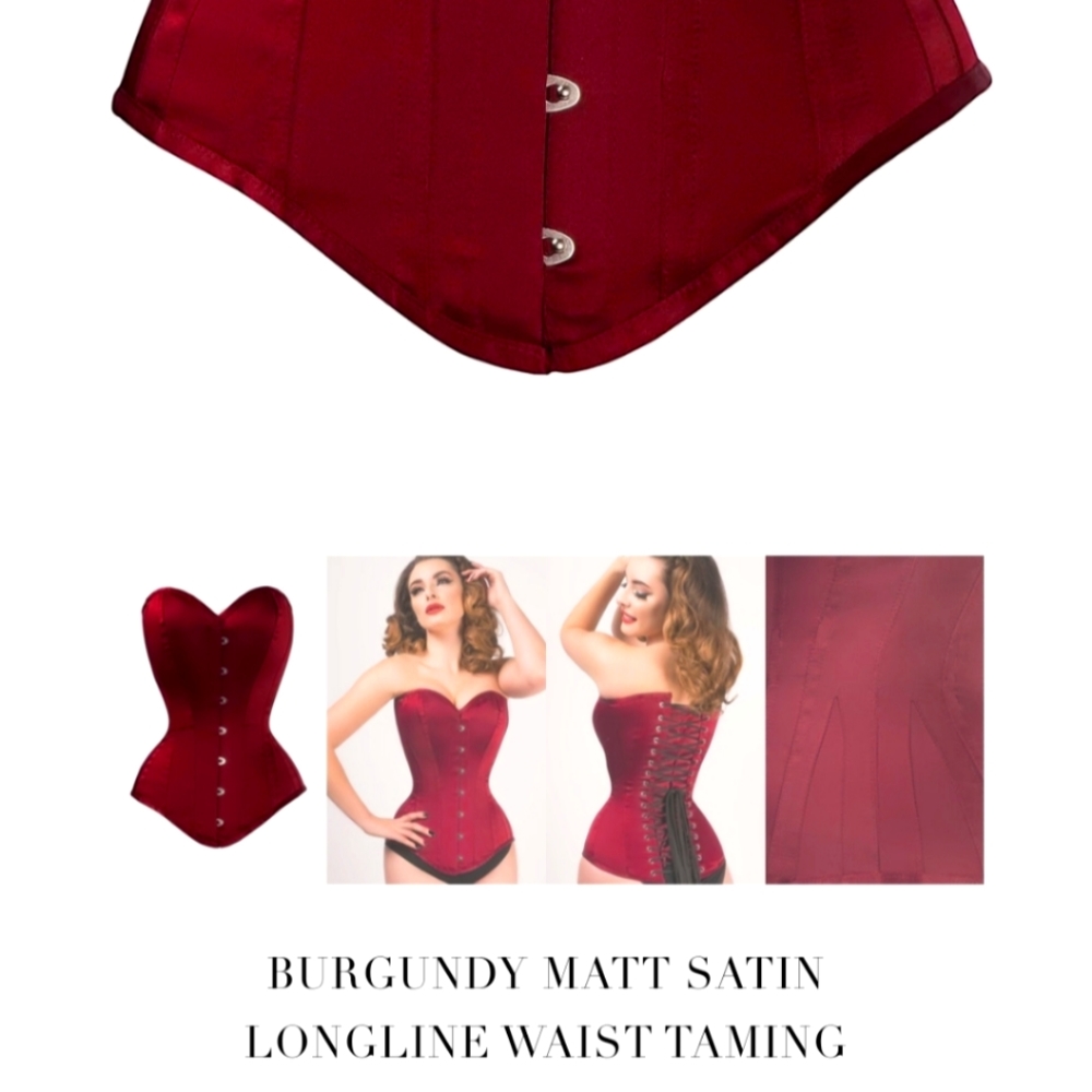 Corset story maroon corset, size 20